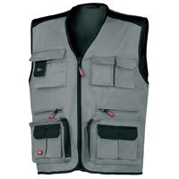 GILET COTONE STRECH GRIGIO/NERO T/XXL @