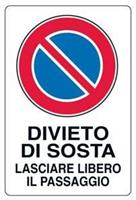 CARTELLI DIV.SOSTA/LIBERO PASS  PVC 20x30